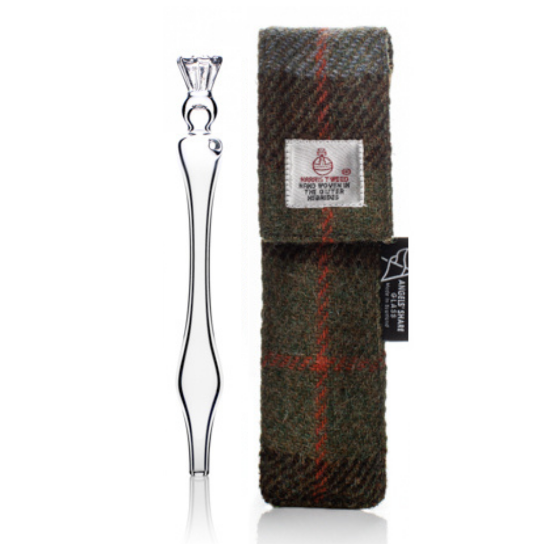 Pocket Glass Whisky Water Dropper in Harris Tweed® Case