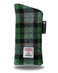 Sunglass Case with Velvet Lining in Green Harris Tweed®