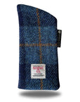 Sunglass Case with Velvet Lining in Navy Blue Harris Tweed®