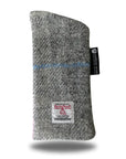 Sunglass Case with Velvet Lining in Grey Check Harris Tweed®