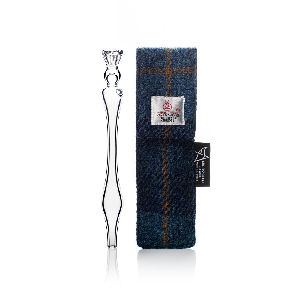 Pocket Glass Whisky Water Dropper in Harris Tweed® Case